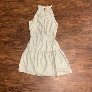 teal high neck dress